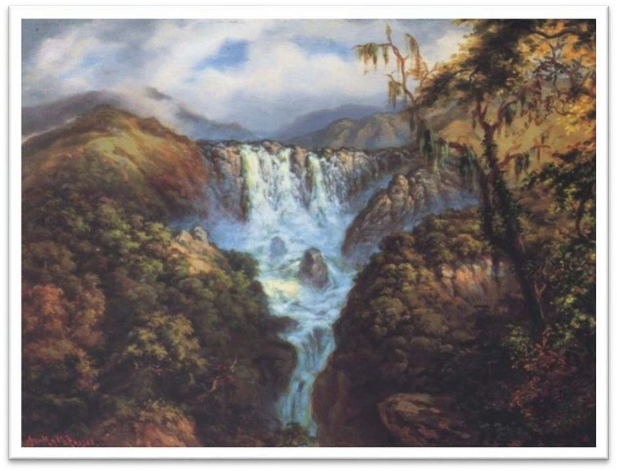 LOS CHORROS DE ESCABA. Una pintura del suizo Adolph Methfessel.