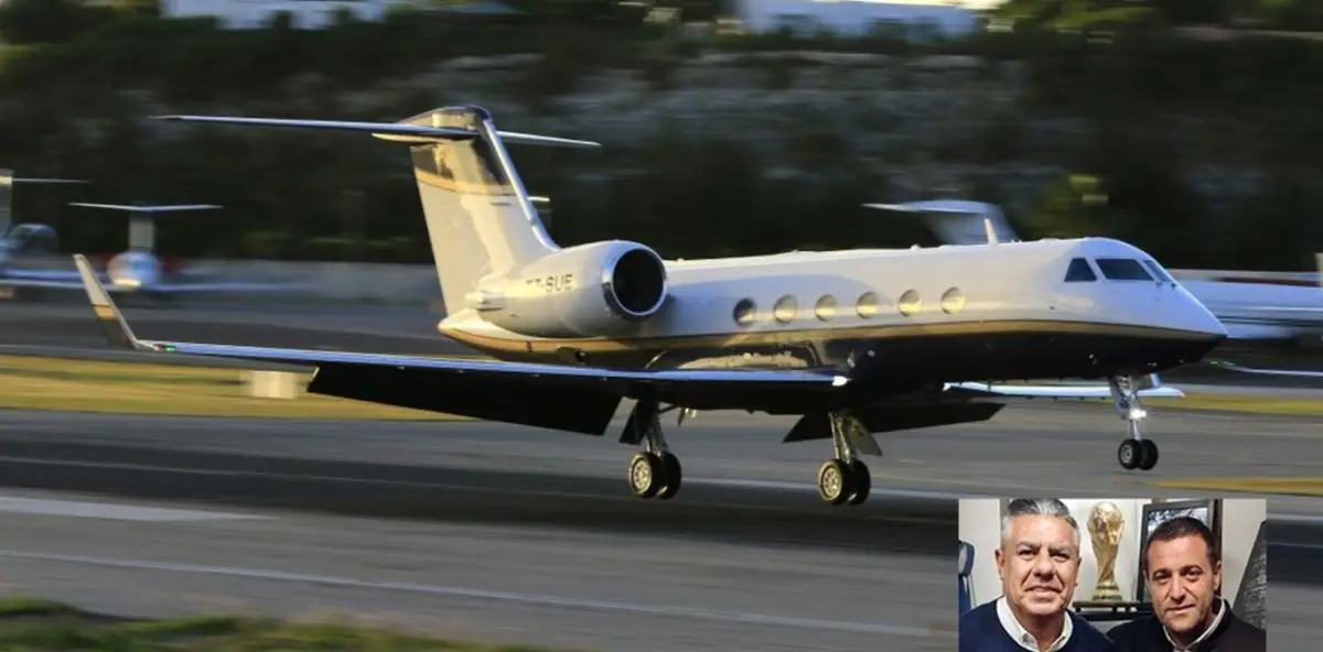 POLÉMICA. Este lujoso avión es uno de los más usados por el Chiqui Tapia y Pablo Toviggino para viajar al exterior.