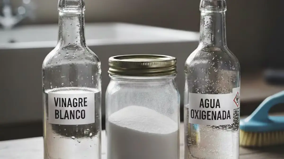 Vinagre, bicarbonato y agua oxigenada: cómo usar la mezcla casera que limpia, blanquea y desinfecta el hogar