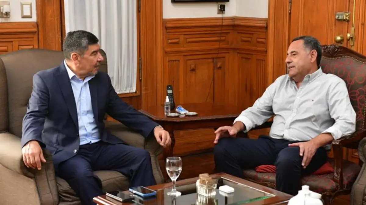 EN CASA DE GOBIERNO. El vicegobernador Acevedo y el ministro Amado, en una reunión. Foto de Archivo