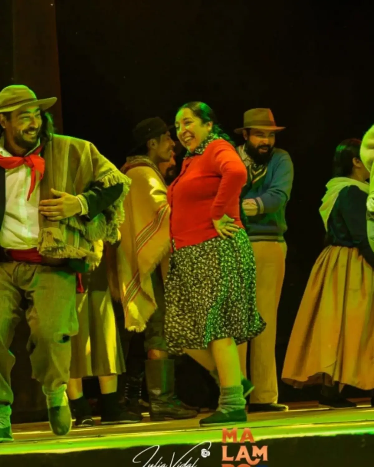 SOBRE EL ESCENARIO. La delegación tucumana recreó la fiesta del vino mistela patero de los Valles Calchaquíes.