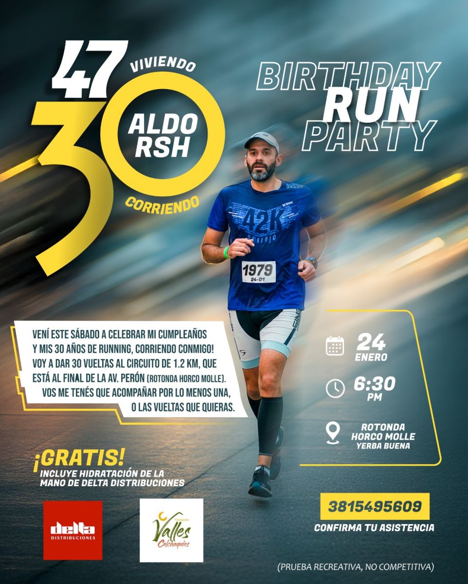 INVITACIÓN ABIERTA. El maratonista tucumano convoca a sumarse a su desafío personal este sábado.