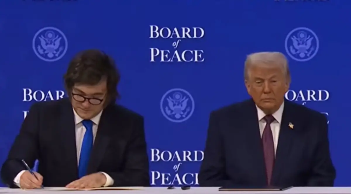 CONSEJO DE PAZ. Javier Milei apoyó la iniciativa de Donald Trump en Davos.