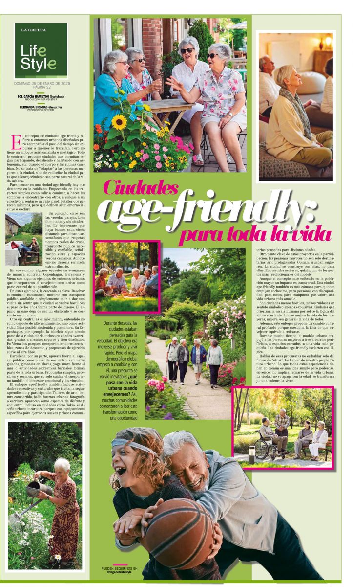 Ciudades age-friendly: para toda la vida