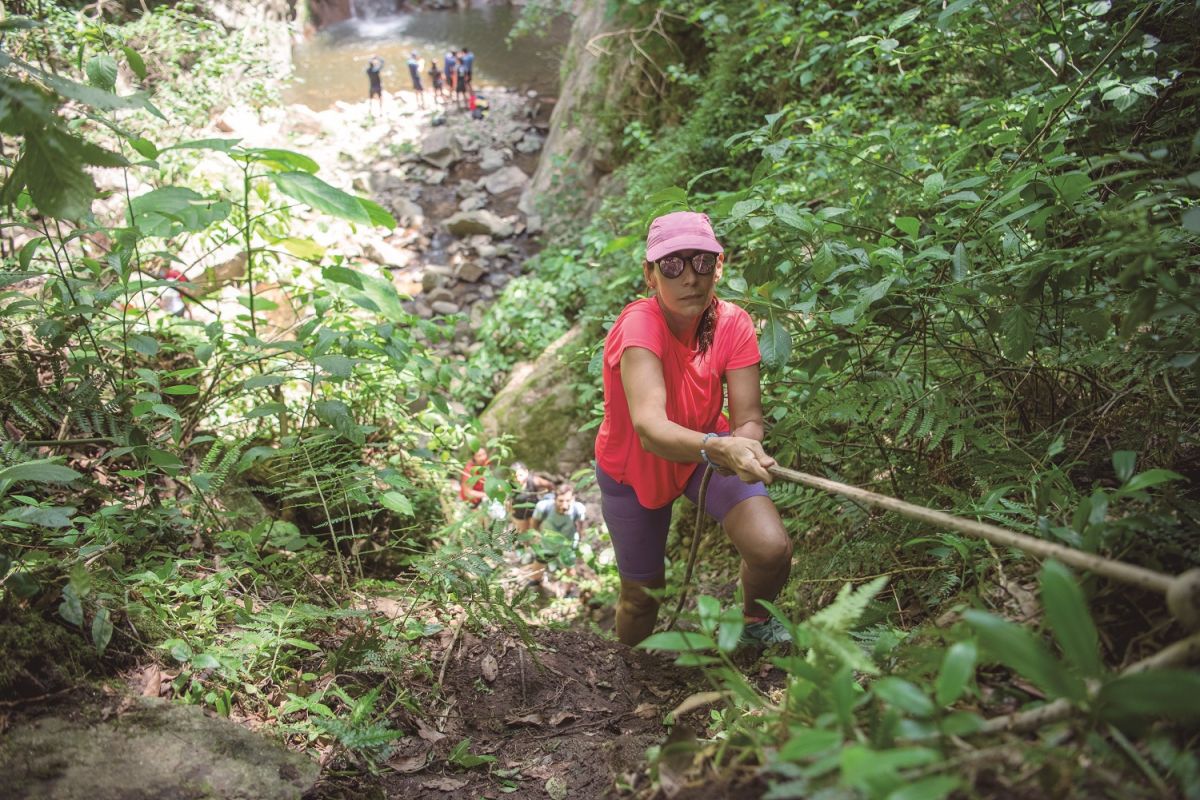 RECURSOS. Una soga es la mejor ayuda en las trepadas más complejas. 