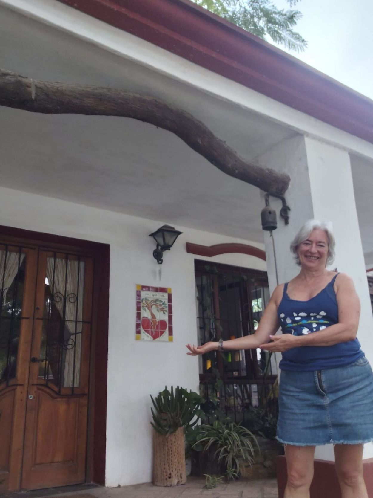 CASA QUINTA. Amelia del Sueldo en su vivienda, cerca de la Capital.