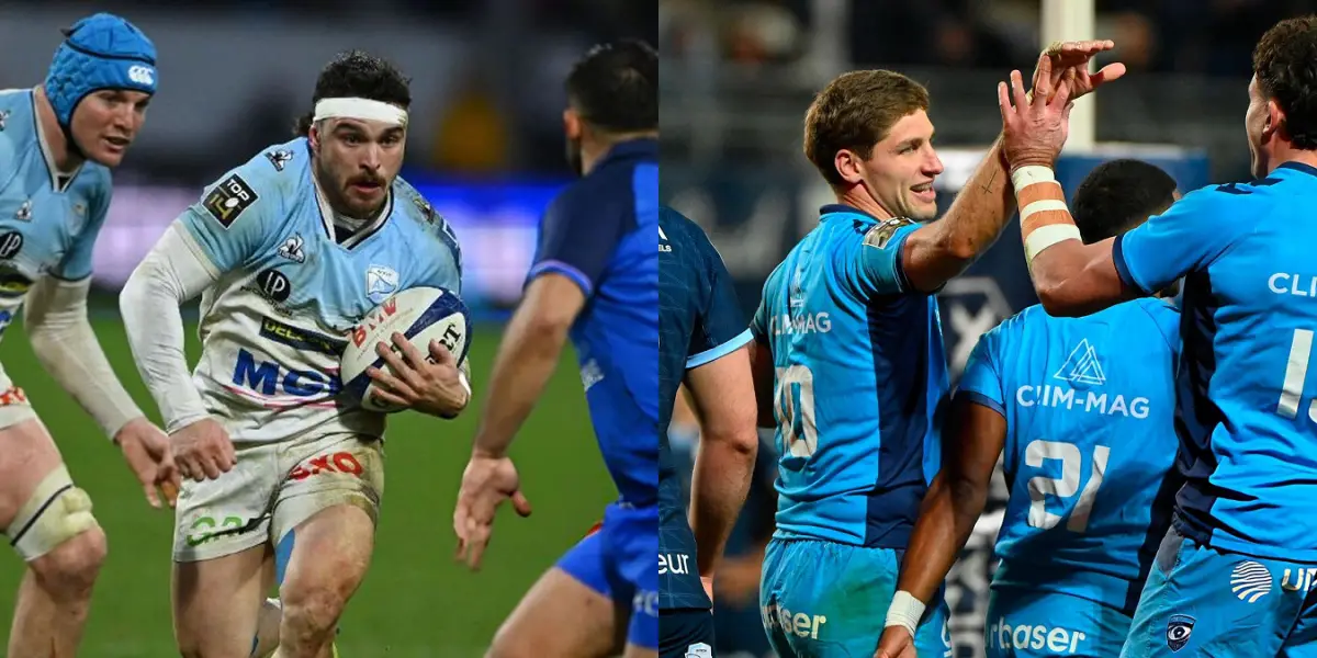 REGRESO Y CRUCE. Mateo Carreras volvió a jugar con Bayonne tras superar una conmoción cerebral, mientras que Tomás Albornoz y Domingo Miotti se enfrentaron en el Top 14 francés.