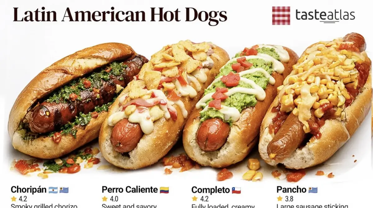 El choripán, uno d elos mejores hot dogs de la región.
