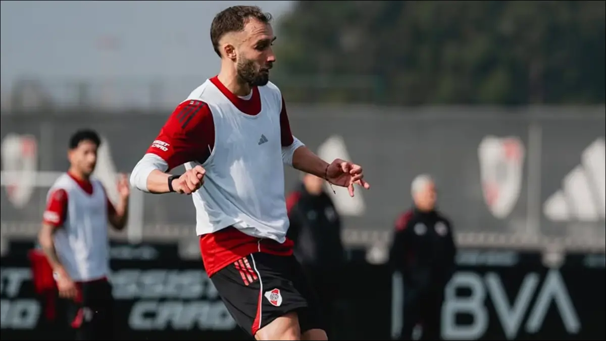 RECUPERACIÓN. Germán Pezzella continúa con su rehabilitación bajo la supervisión del cuerpo médico de River, mientras Gallardo sigue de cerca su evolución.