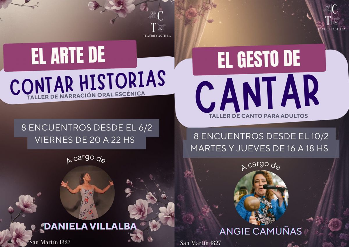 TEATRO CASTILLA. El espacio cultural de San Martín 1327 que abrirá talleres intensivos de actuación, narración y canto durante febrero.