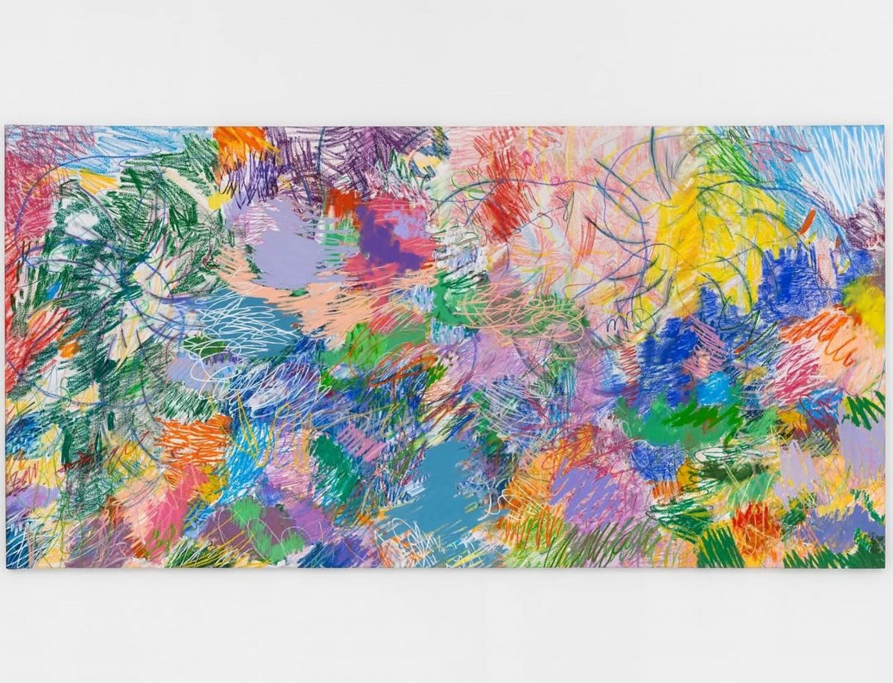 LLAMADO DEL SOL NACIENTE. La artista creó su obra con pastel de tiza, óleo y tinta sobre lienzo.