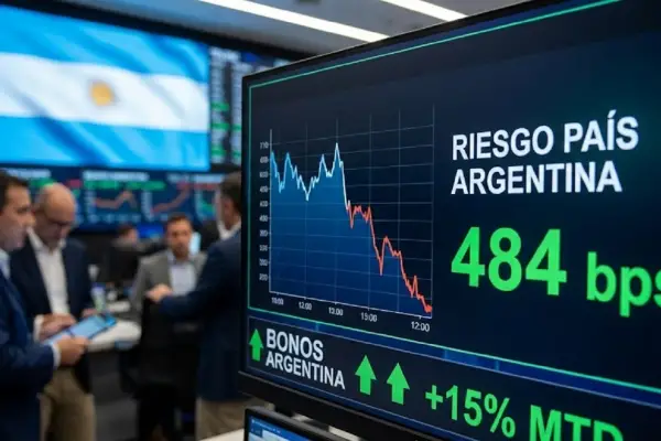 El riesgo país cayó a 484 puntos y marca un nuevo mínimo en casi ocho años
