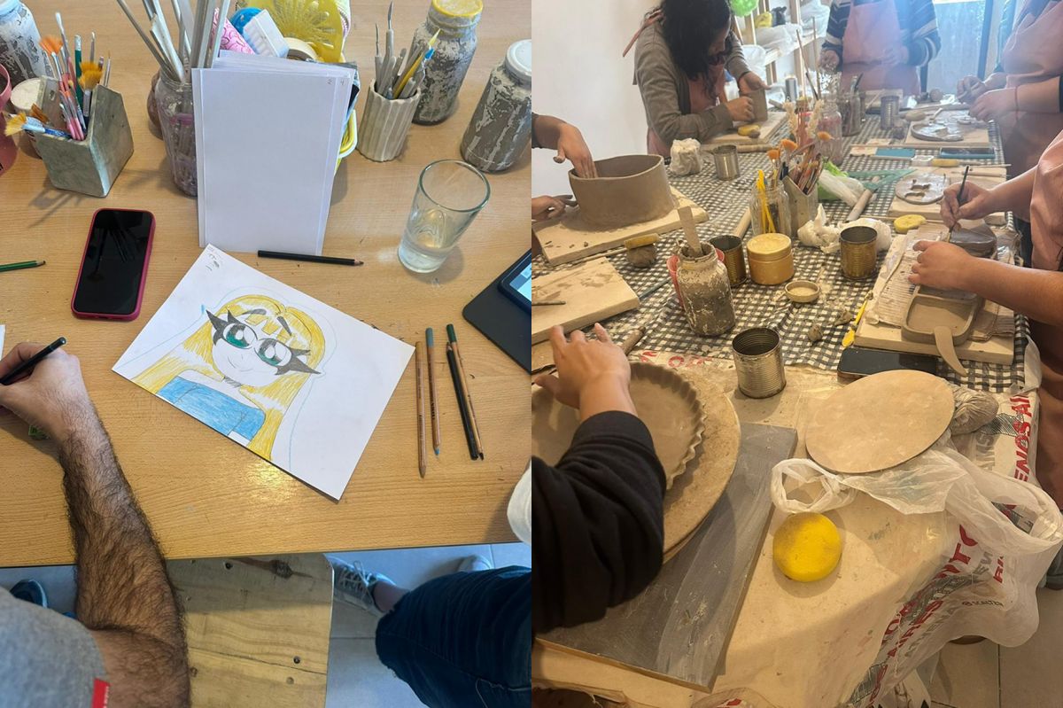 DIBUJO CREATIVO. El taller se dicta los miércoles de 18 a 20 en Heras 842.