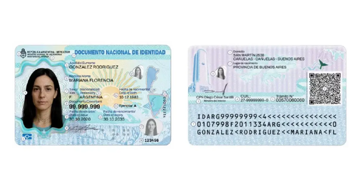 Así lucirán los nuevos documentos de identidad argentinos