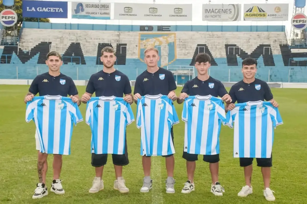 OFICIAL. Atlético Tucumán aseguró a Tomás Jung, Uriel Funes, Lucas Videla, Román Fernández y Ian Machena.