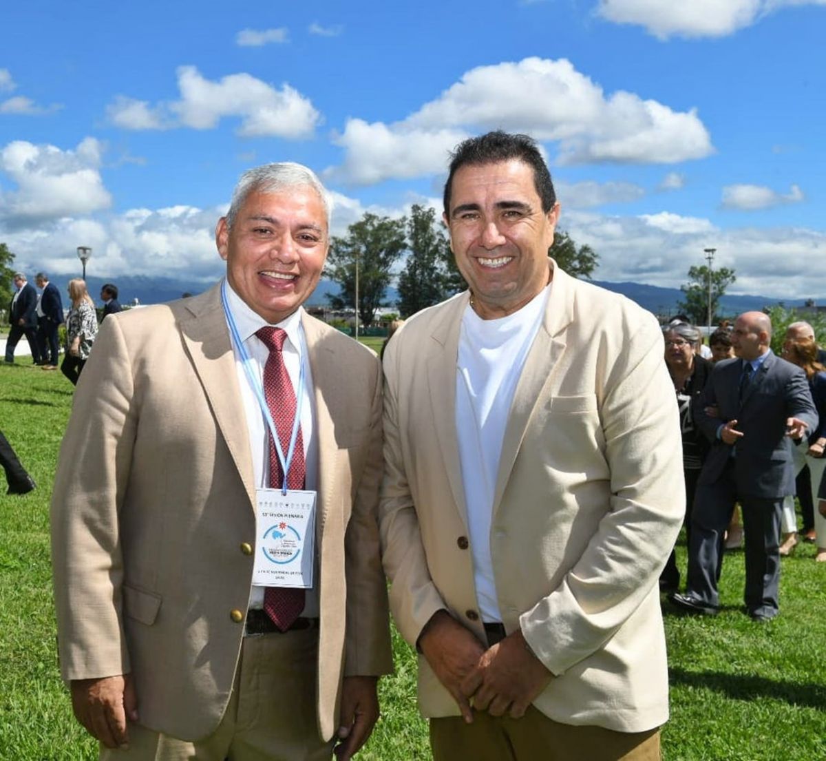 EN UN VIAJE OFICIAL. Toscano y Mansilla, en Jujuy, durante una reunión del Parlamento del NOA. Foto de Archivo