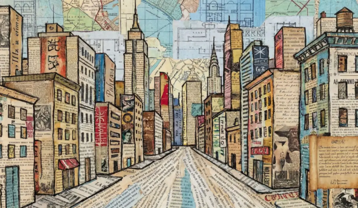 Fuente Nano Banana Pro: Una ciudad construida con fragmentos de historias, leyes y creencias. La realidad es una narración compartida.