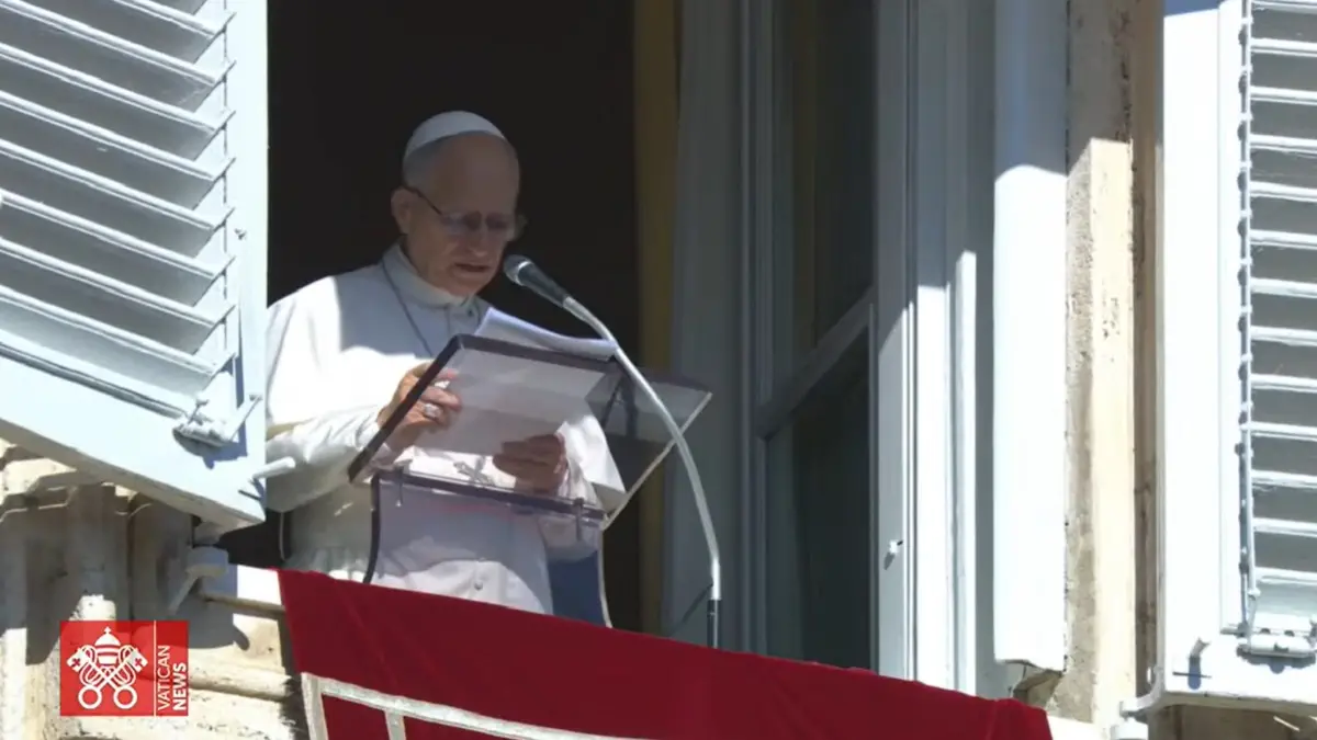 El papa León XIV rezó el Ángeluz y pidió por Cuba. Foto captura.