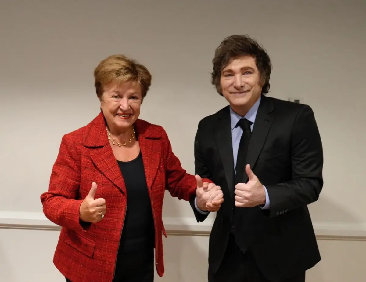 EN LA SENDA. La titular del FMI, Kristalina Georgieva, elogió el programa de acumulación de reservas que viene desarrollando la gestión de Milei.