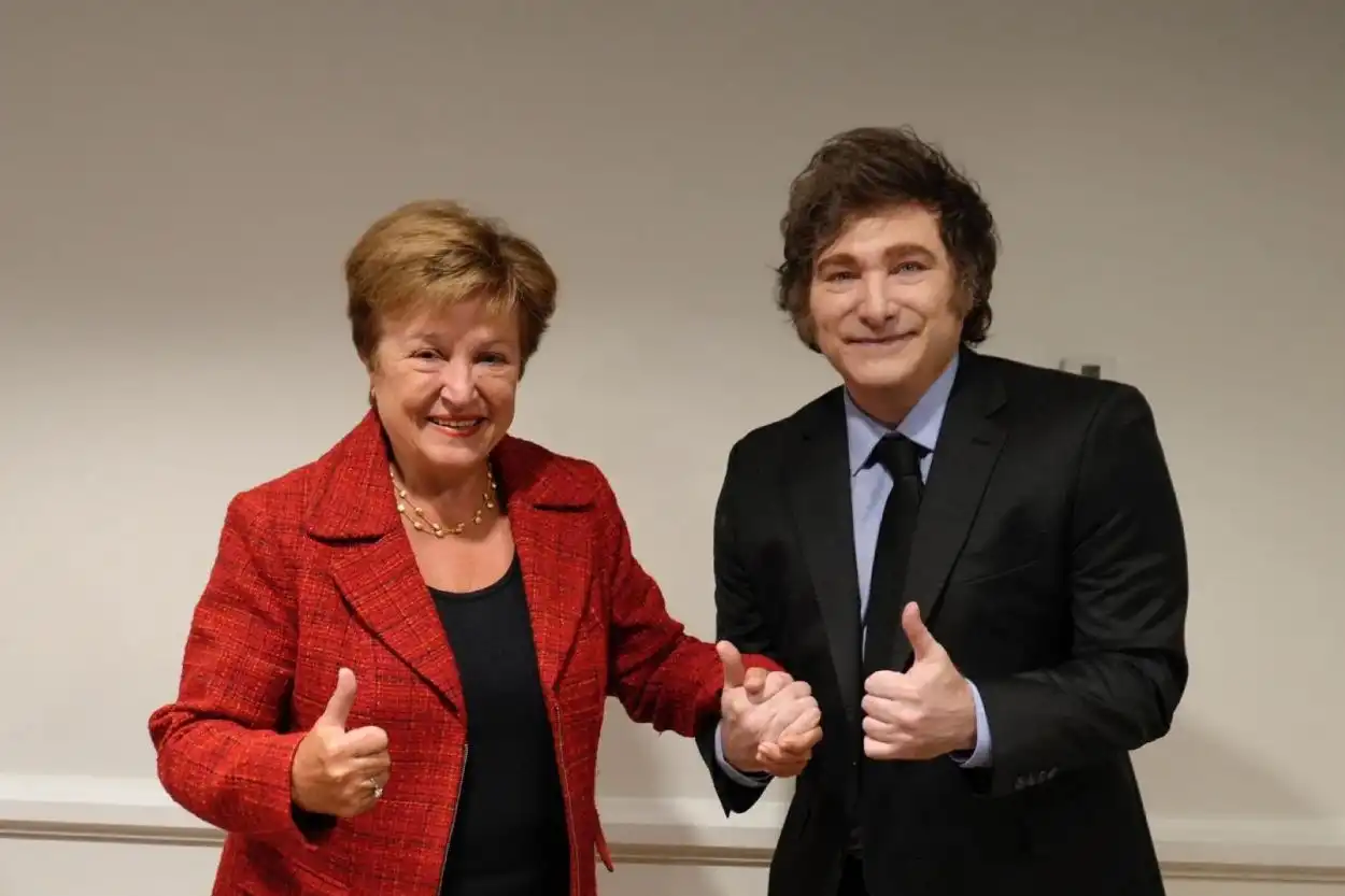 EN LA SENDA. La titular del FMI, Kristalina Georgieva, elogió el programa de acumulación de reservas que viene desarrollando la gestión de Milei.