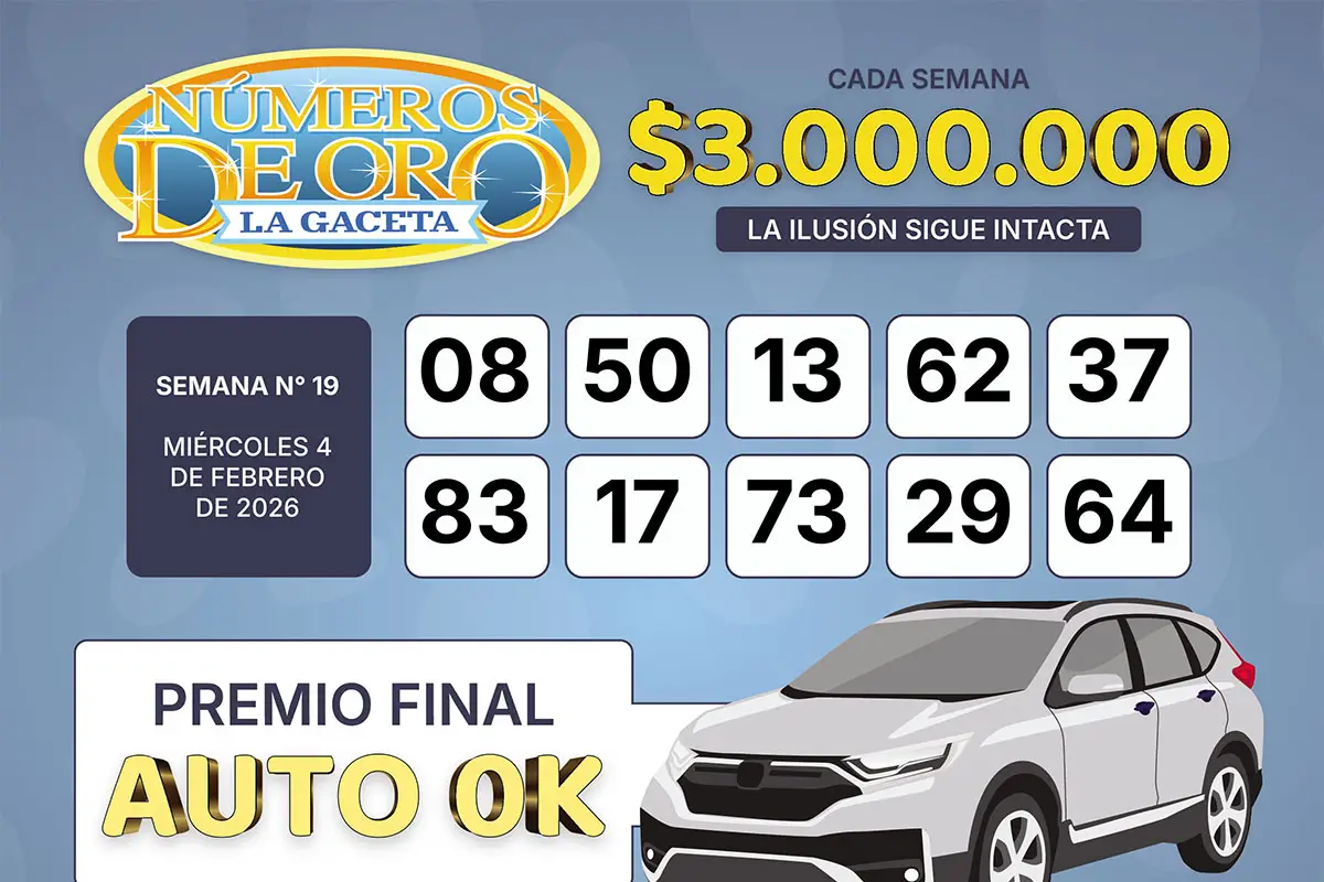Los Números de Oro de LA GACETA del 4 de febrero de 2026