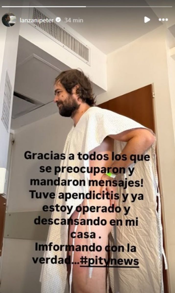 Peter Lanzani rompió el silencio tras su intervención quirúrgica: qué le pasó y cómo está