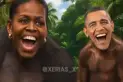 Donald Trump Trump difundió un polémico video que caricaturiza a los Obama como monos