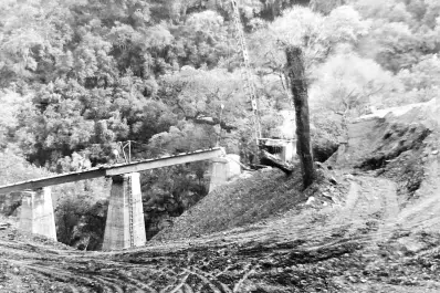 Recuerdos fotográficos: 1957. Colocan el primer riel del funicular de la Ciudad Universitaria