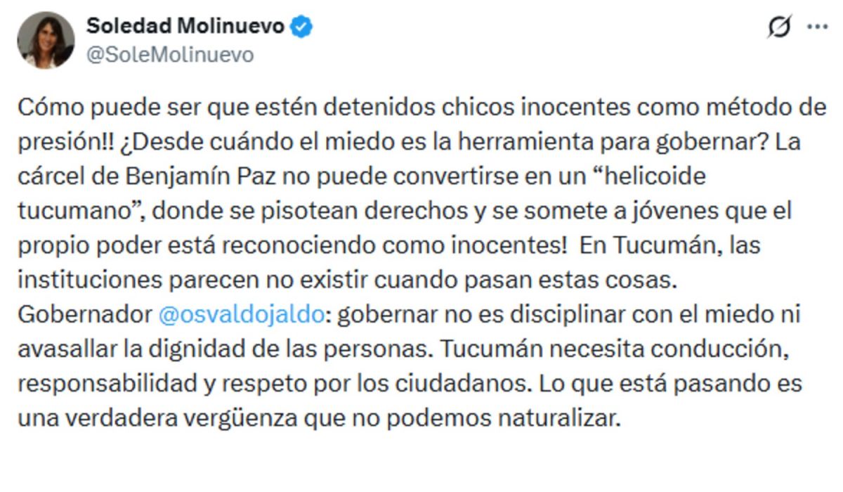 Foto tomada de X/SoleMolinuevo.