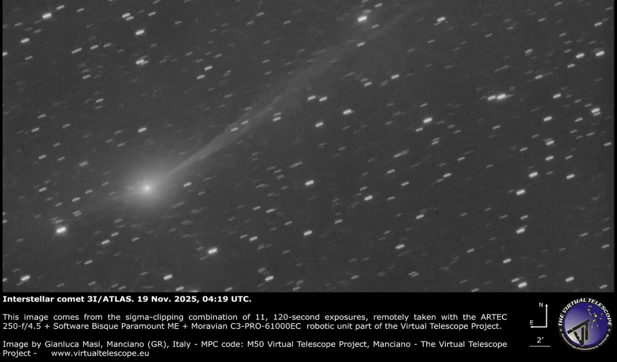 ¿Vida fuera de la Tierra?: la NASA detectó moléculas orgánicas en el cometa 3I/ATLAS