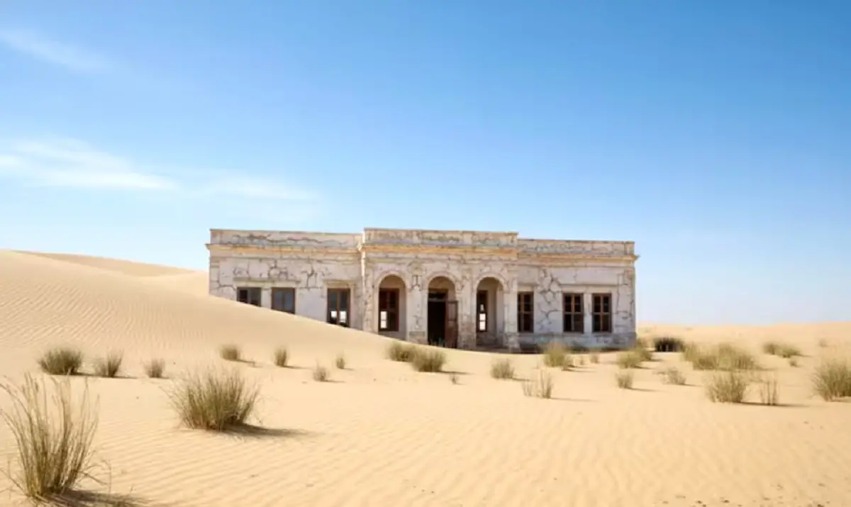 Foto del inicio de la decadencia del hotel, representación de Laureano Clavero y Sergio García. Imagen tomada de La Nación.