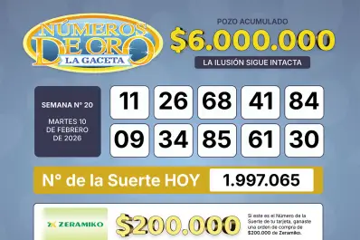 Los Números de Oro de LA GACETA del 10 de febrero de 2026