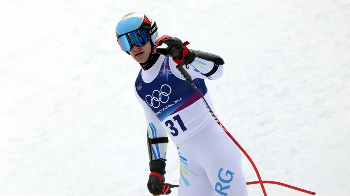 DEBUT OLÍMPICO. Tiziano Gravier compitió en el Súper-G y terminó 28°, con su familia alentándolo desde la tribuna.