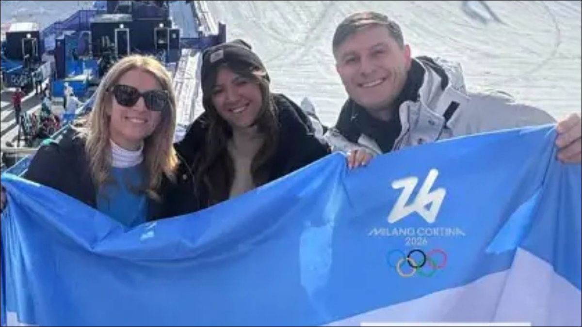 APOYO. “Pupi” Zanetti siguió la prueba desde la tribuna y se sumó a los mensajes de aliento para Tiziano Gravier.