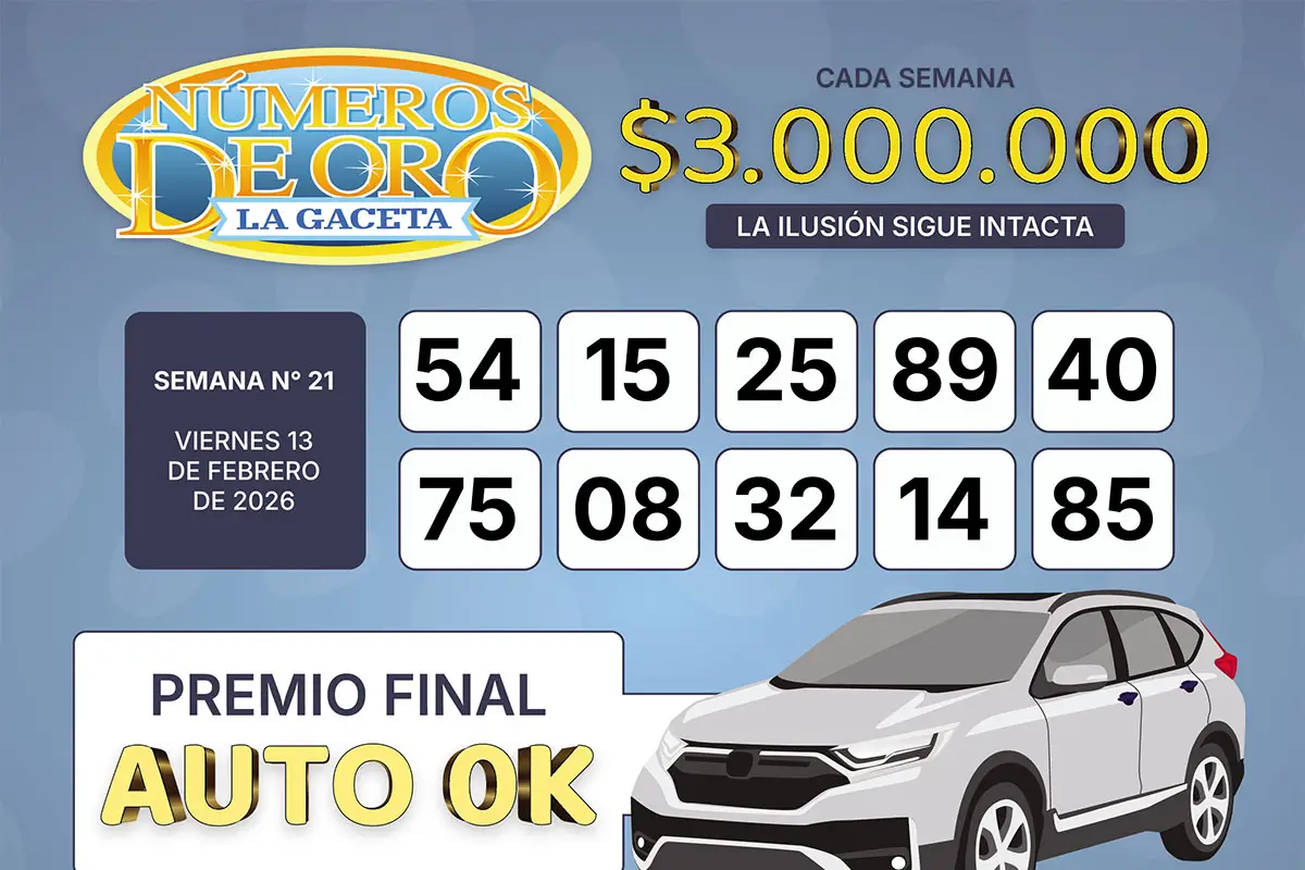 Los Números de Oro de LA GACETA del 13 de febrero de 2026