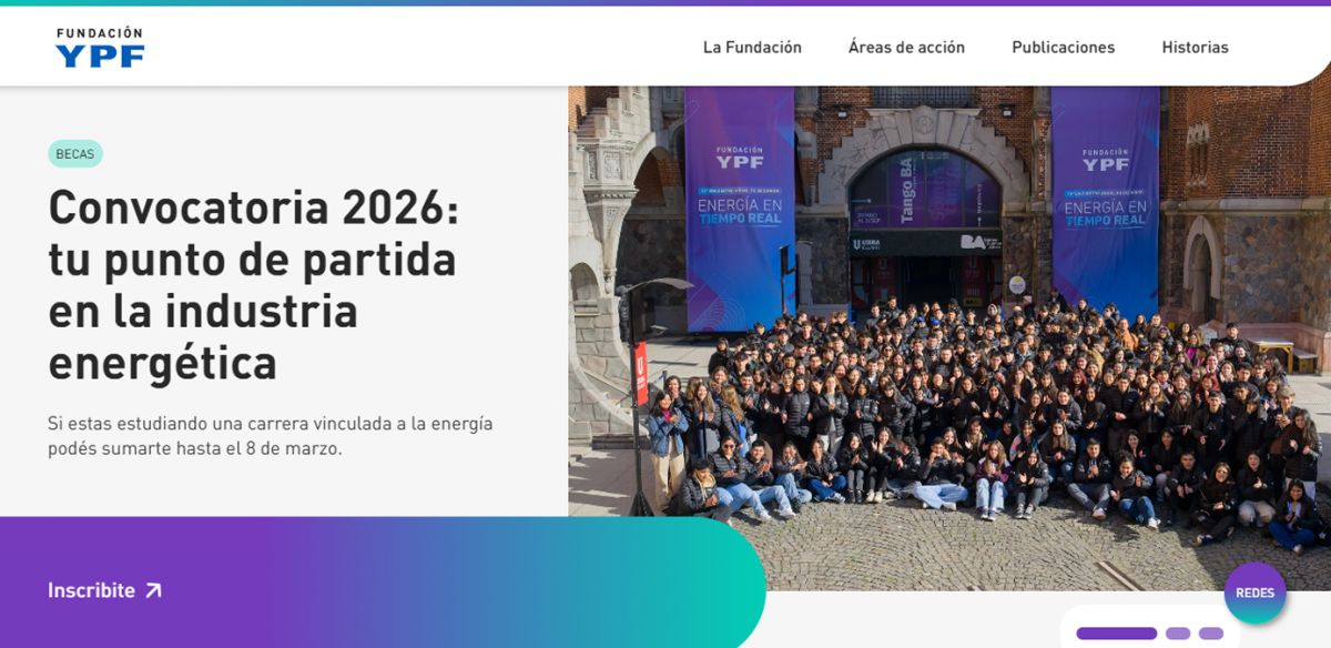 BECAS. Fundación YPF combina apoyo económico, mentorías y formación profesional para estudiantes de carreras estratégicas.