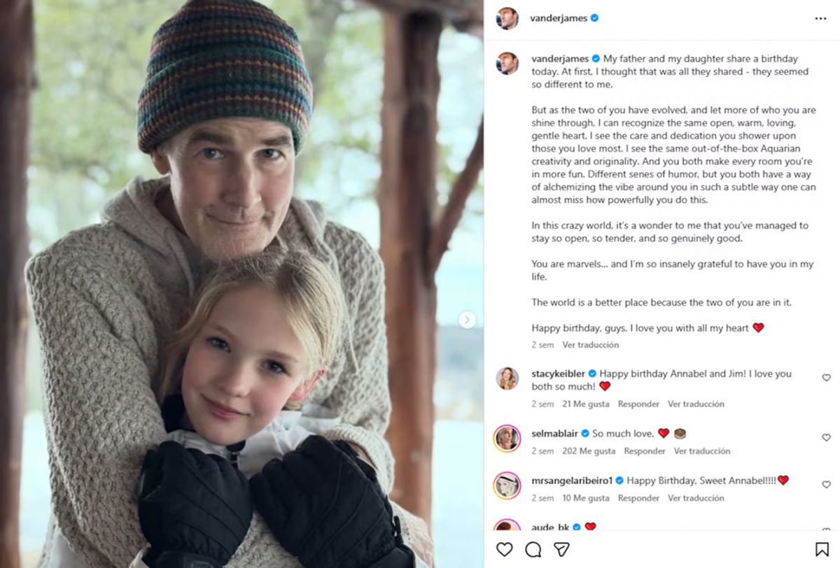 El último posteo de James Van Der Beek antes de morir