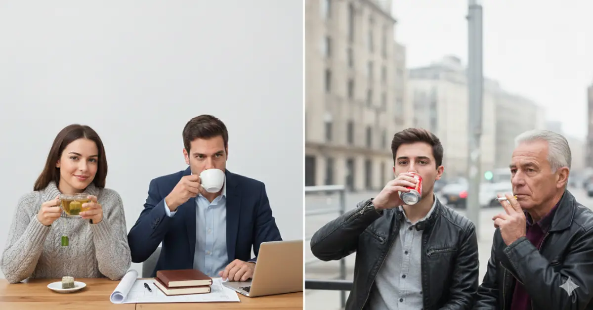 BEBER. La ingesta de los líquidos son distintivos de la personalidad. (Imagen creada por IA)