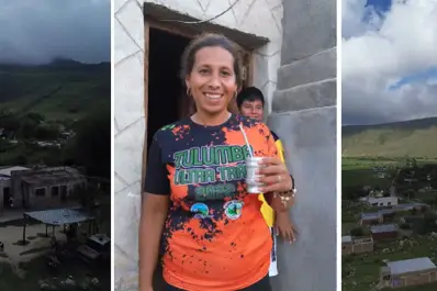 Tafí del Valle se vuelve viral de la mano de una cicloviajera venezolana y su perrita