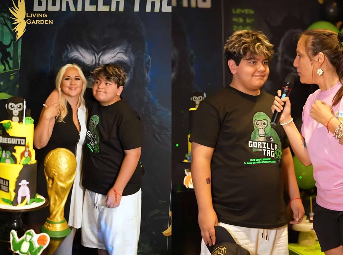 El cumpleaños de Dieguito Fernando tuvo un homenaje a Michael Jackson, una máquina de algodón y juegos mecánicos.