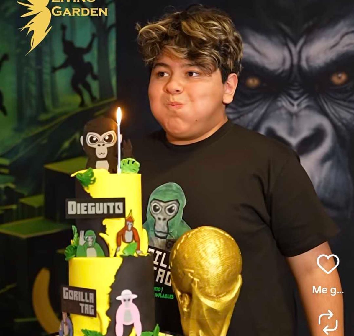 Dieguito Fernando Maradona tuvo un cumpleaños con la temática de un videojuego.
