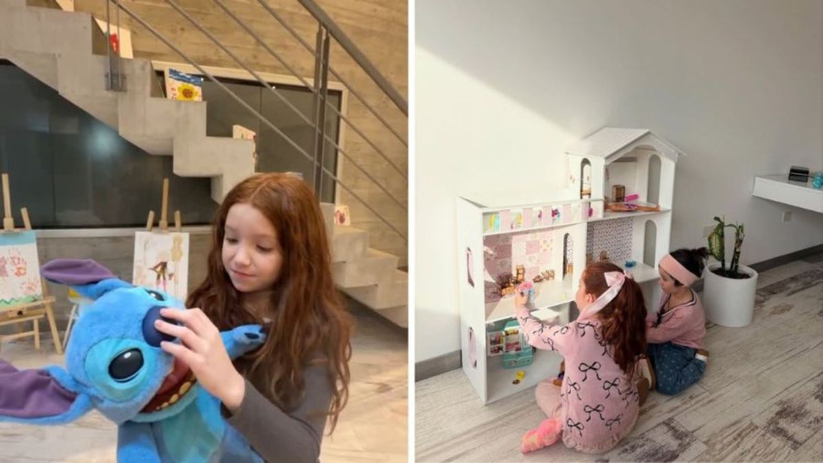 Así es el moderno cuarto de juegos que La Joaqui diseñó para sus hijas