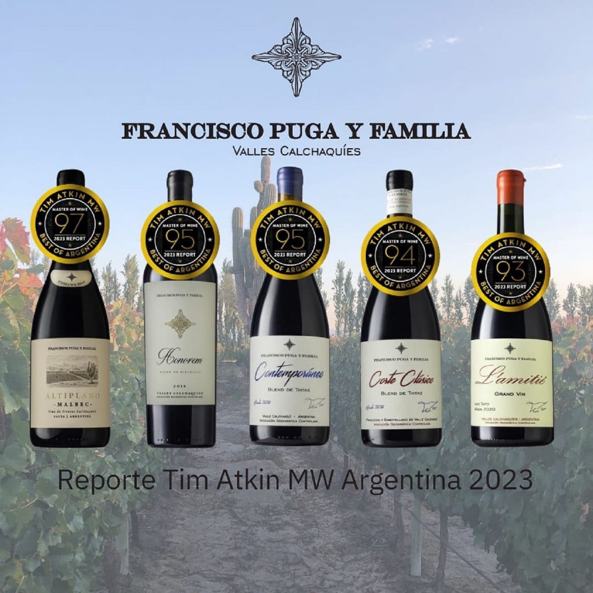 VALLISTOS. Los puntos que obtuvieron los vinos de Francisco Puga y Familia.