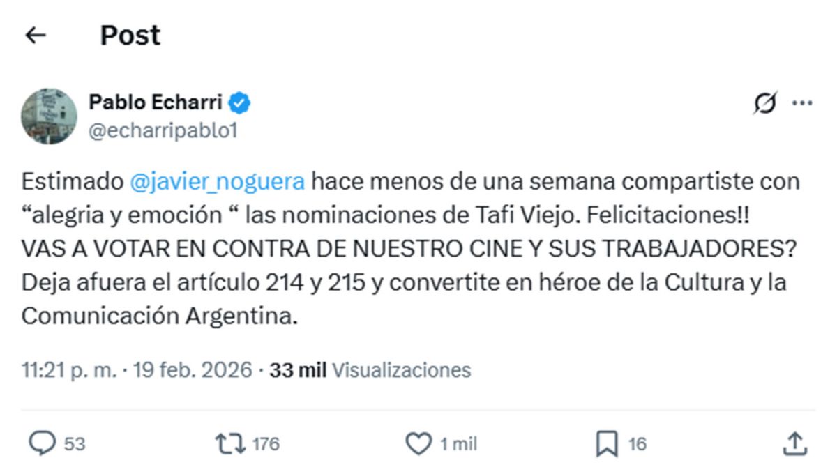 Reforma laboral: qué le pidió Echarri los tucumanos Noguera y Medina, horas antes de la votación