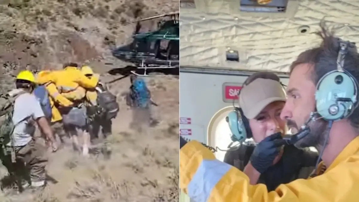 NEUQUÉN. El joven fue trasladado en un avión al Hospital de San Martín de los Andes para su evaluación médica. 