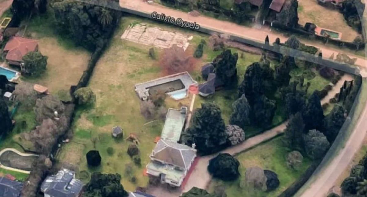 Vista aérea de la casa del Indio Solari