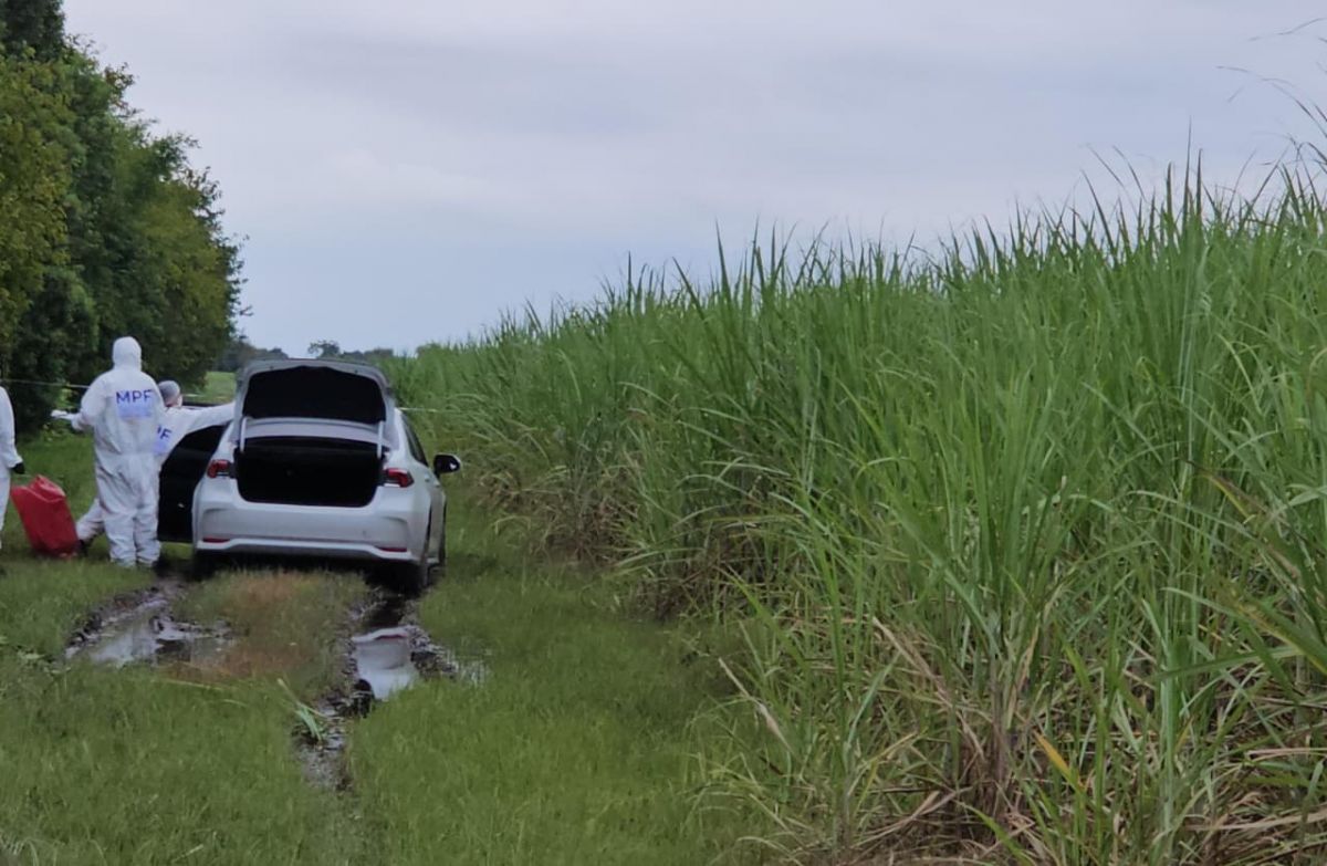 HALLAZGO. El auto fue localizado desde el aire y luego con drones térmicos, también desde el cielo, ubicaron al comerciante.