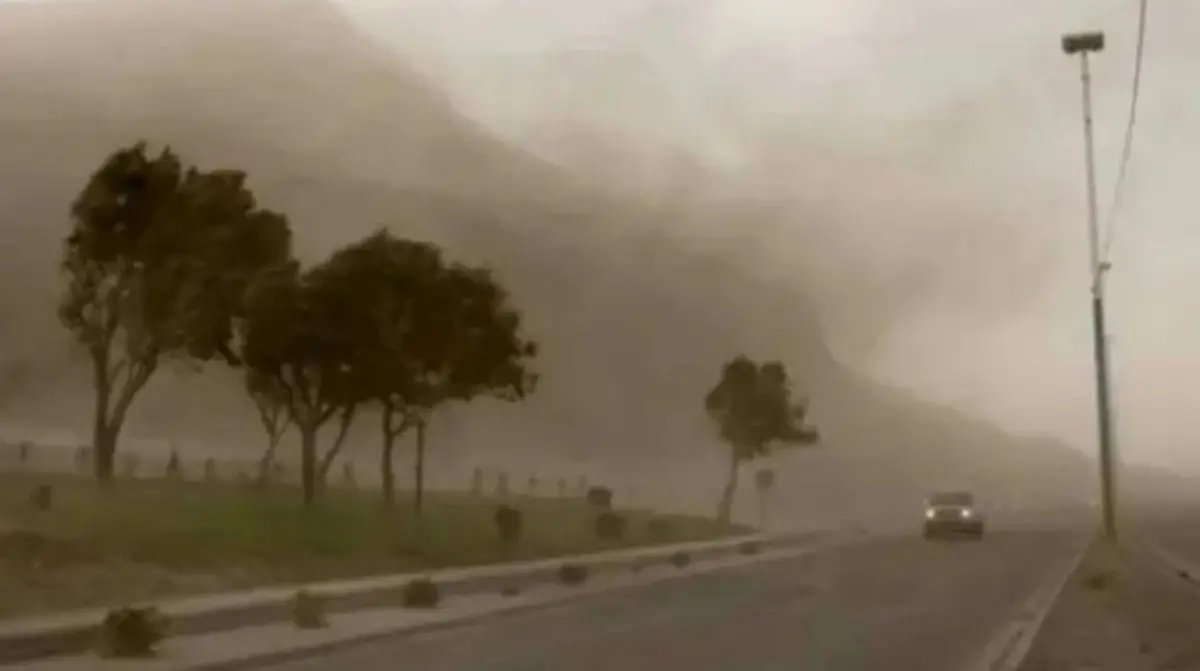 El Servicio Meteorológico Nacional advirtió por las fuertes ráfagas. 