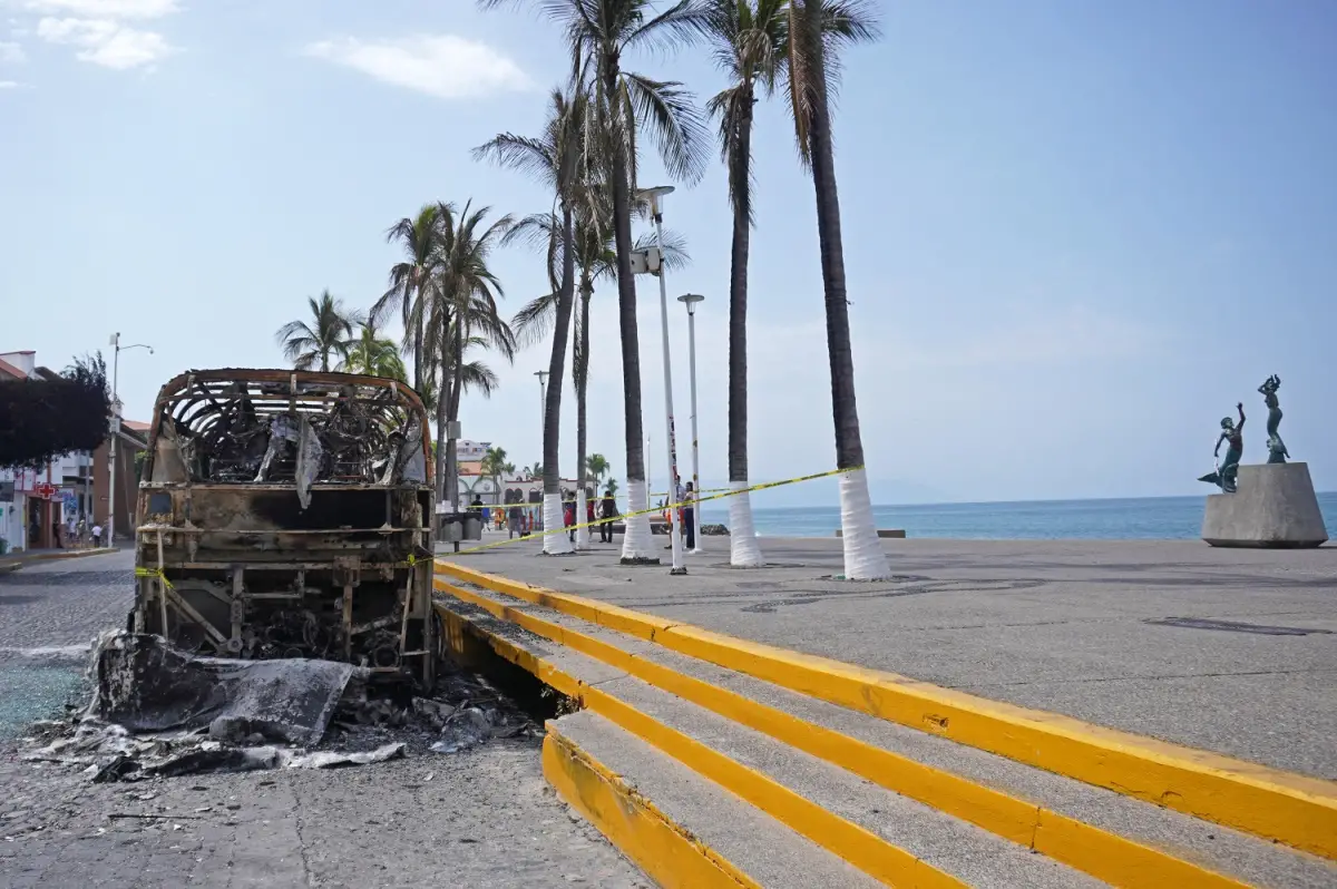 CONTRASTE. Los rastros de la violencia narco en un lugar que siempre se jactó de ser un oasis. AFP
