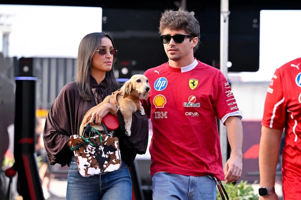 ENAMORADOS. Charles Leclerc se casó con la influencer Alexandra Saint Mleux.